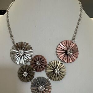 Paparazzi Silver and Gold Floral Necklace